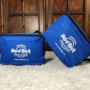 NWOT Set of 2 Seminole Hard Rock Hotel & Casino Hollywood, FL Insulated Zip Bags